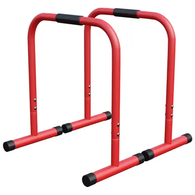 Produktbild von GORILLA SPORTS® Dip Barren - 2er Set, 57x 38 x 73 cm, bis 200 kg, rutschfest, Blau - Dip Station, Dip Stangen, Dip Ständer, Trainingsgerät