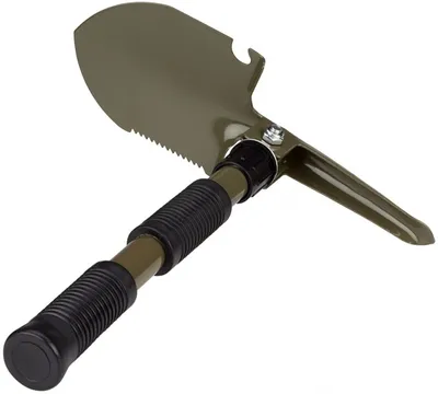 Obrázek produktu pro Skládací pionýrská lopata s krumpáčem 43 cm zelená