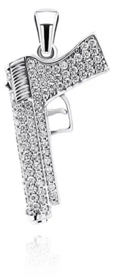 Produktbild von Playful silver pendant Pistol PT31W
