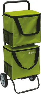Immagine prodotto di Carrello della spesa a 2 ruote con 2 borse verdi Sidebag 8210 478
