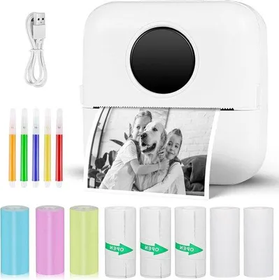 Immagine prodotto di Stampanti Bluetooth portatili per foto scattate con lo smartphone - Stampante termica per appunti e diario - X5