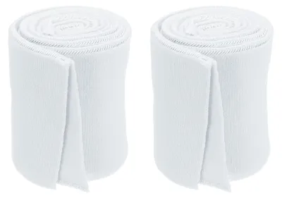 Productafbeelding van Bündchenstof 2 Stuks, 7 cm x 80 cm, Wit, Rippstrikstof