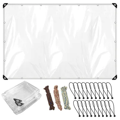 Immagine prodotto di Telo in PVC trasparente, dimensioni 2 x 3 metri, con occhielli
