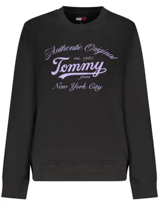 Produktbild von Tommy Hilfiger Schwarzes Damen-Sweatshirt Mit Reissverschluss