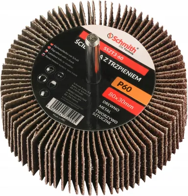 Productafbeelding van Schuurdisc 80x30/P60 van Schmith, geschikt voor haakse slijpmachines, voor metaal en staal - professionele kwaliteit