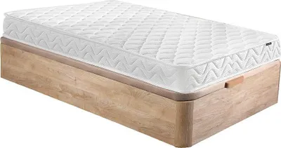 Produktbild von Set 90 x 190 cm Rahmen mit Box Naturlicht + 15 cm dicke Memory Foam Matratze - PELOPS by YSMÉE