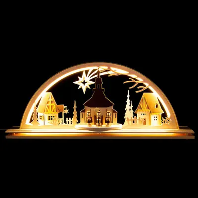 Immagine prodotto di Arco di candele Seiffen (con LED) (55x23cm) di Manufaktur Seidel