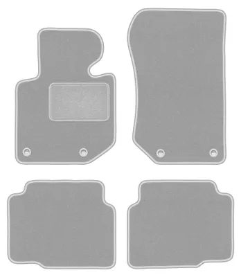 Productafbeelding van Velours automatten voor BMW 3 E36 1991-2000 (coupé/sedan/stationwagen) – 4-delig, grijs, op maat – Wielganizator OSLO
