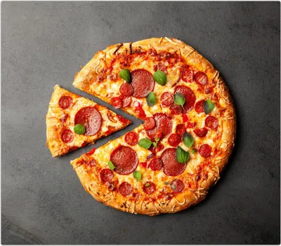 Produktbild von Spritzschutz Herdabdeckplatte Schneidebrett aus Glas Pizzaschnitte 1-Teilig (60x52cm)