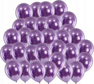 Produktbild von Glanzballons lila, 12cm, 50St.