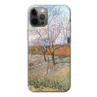 Produktbild von MuchoWow® Handyhülle Schutzhülle Hülle für iPhone 13 Pro Blühender Pfirsichbaum - Vincent van Gogh Silikon Softcase Handy Hülle - Handy-Tasche