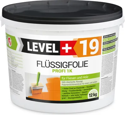 Zdjęcie produktu dla Folia w płynie zewnętrzna na drewno na płytki Level+ FLÜSSIGFOLIE PROFI 1K L+19 12 kg
