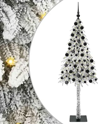 Imagen del producto de Árbol de Navidad vidaXL con 300 luces LED blancas, 210 cm, fabricado en polietileno (PE) y acero