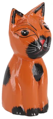 Produktbild von Deko Katze, Holzkatze - Hellbraun, 9*4*4 cm, Tierfiguren