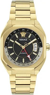 Produktbild von Versace VE0I00425 V-Contempo GMT Automatik gold schwarz Edelstahl Herren Uhr NEU