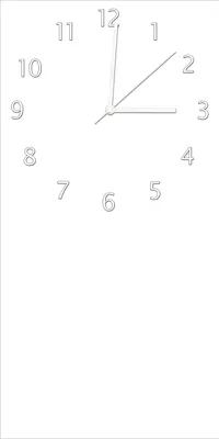 Produktbild von Wallario Design Wanduhr Weiß aus Echtglas, Größe 30 x 60 cm