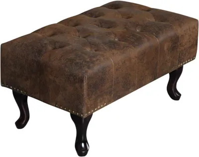 Produktbild von Chesterfield-Fußhocker im Antik-Look als Polster- und Sitzhocker für das Wohnzimmer