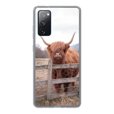 Produktbild von MuchoWow® Handyhülle Schutzhülle Hülle für Samsung Galaxy S20 FE Scottish Highlander - Gras - Zaun Silikon Softcase Handy Hülle - Abdeckung
