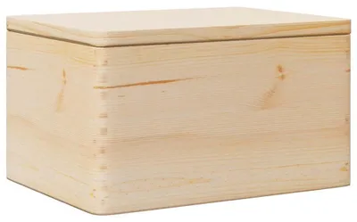 Image de vidaXL Caisse en bois avec couvercle 40x30x23 cm pin massif