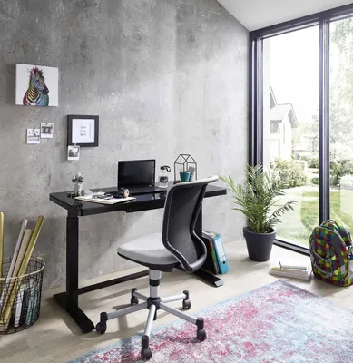 Produktbild von Schreibtisch schwarz elektrisch höhenverstellbar 120x60 cm LIFT4HOME