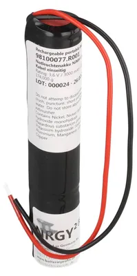 Zdjęcie produktu dla Akumulator do oświetlenia awaryjnego 3,6 V, 3000 mAh, akumulator NiMH, złącze L1x3 Sub-C z kablami
