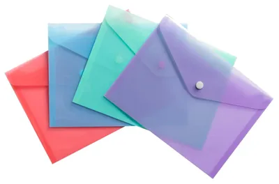 Produktbild von Exacompta 28x Hüllen mit Druckknopf, PP 200, A5, - sortiert - 35440E