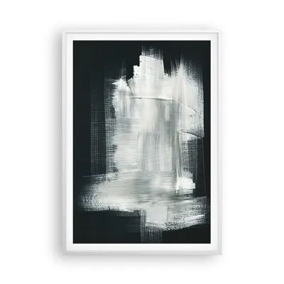 Produktbild von Gerahmtes Poster - Weißer Rahmen - Abstraktion Schwarz Weiß - 70x100 cm - Wand Bild - Wanddeko - Wandbilder - Wandposter - Bilderrahmen - Bilder - Kunstdruck - Wandbild - P2WPA70x100-4173