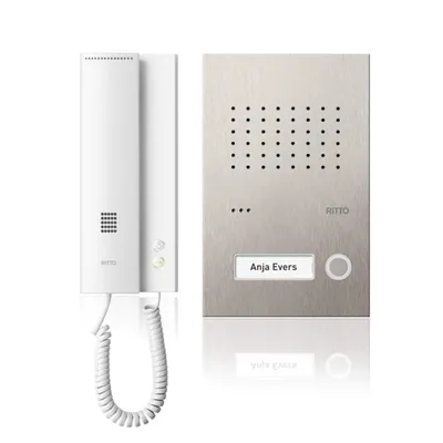 Produktbild von RITTO RITO Edelstahl-Türstation 1WE RGE1818125 Acero Pur Audio weiss Komplettpaket RGE1818125 (RGE1818125)