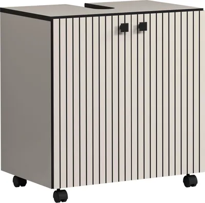 Produktbild von trendteam Bad Waschbeckenunterschrank Pure Bliss Cashmere Hellgrau Melamin B/H/T ca. 60/64/42 cm
