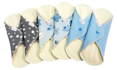 Immagine prodotto di Set di 6 salvaslip in cotone riutilizzabili, 24 cm