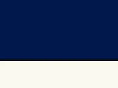 A split image showing a dark blue section above a cream-colored section, separated by a thin black line.