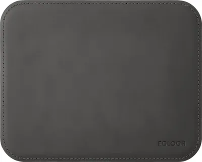 Produktbild von Mauspad Leder Anthrazit Grau cm 25x20 - Mousepad Runde Ecken - Handwerkliche Nähte - Hergestellt in Italien