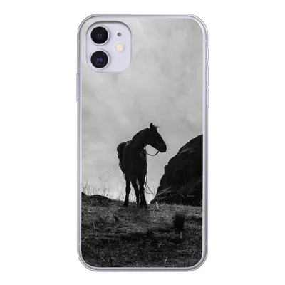 Produktbild von MuchoWow® Handyhülle Schutzhülle Hülle für iPhone 11 Pferd - Wolken - Wiese Silikon Softcase Handy Hülle - Handytasche