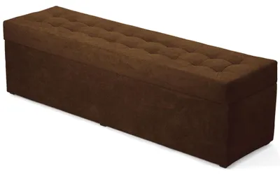 Produktbild von MG Design Polsterhocker Braun 45x160 cm - Stauraum 190L, bis 300 kg, stabil & pflegeleicht, für Wohnzimmer, Schlafzimmer & Flur