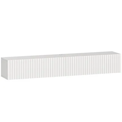 Produktbild von Hängender TV-Schrank 140 cm, TV-Schrank für 72-Zoll-Fernseher, 2 Klapptüren, 140 x 25 x 22 cm, weiß