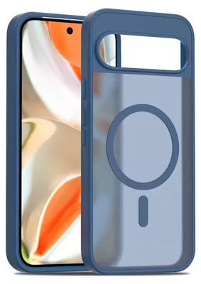 Immagine prodotto di Custodia magnetica per Google Pixel 10 Pro XL, compatibile con MagSafe, retro traslucido opaco, antiurto Blu scuro