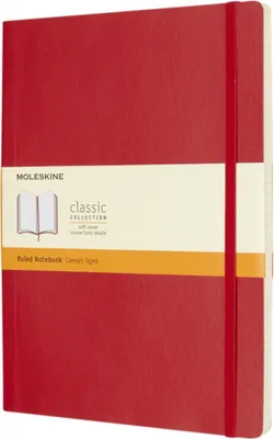 Image de Moleskine - Carnet de notes "Classic XL", Ligné PF3009 (Taille unique) (Rouge écarlate)