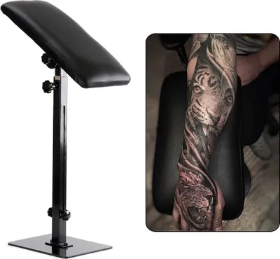 Obrázok produktu pre Stojan na tetovanie s nastaviteľnou výškou 68-100 cm, stabilný a prenosný, čierny