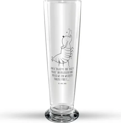 Produktbild von Mr. & Mrs. Panda Bier Glas Garnele Franzose - Transparent - Geschenk, Glasbierglas, Bierglas, Krabbe, Glasbecher, Französisch, Bierbecher, Trinkglas, Meer
