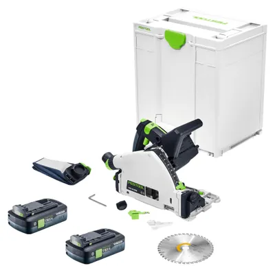 Immagine prodotto di Sega a immersione a batteria Festool TSC 55 KEB-Basic 18 / 36 V 160 mm Brushless + 2x batteria 4,0 Ah + Systainer - senza caricabatterie
