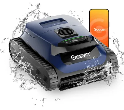 Produktbild von Kabelloser Poolroboter - LiteVac Poolreiniger - Für eingelassene Pools - Saugleistung 3960 GPH - Filterkorb 3,6 l - Akku 7800 mAh - IPX8 - Blau