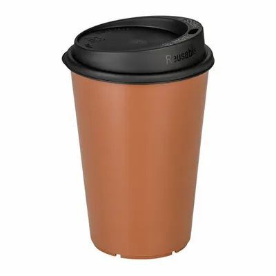 Produktbild von 50x Mehrweg Heißgetränkebecher Kaffeebecher Coffee to go inkl. Domdeckel - 200 ml