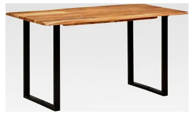 Produktbild von Esstisch 140×70×76 cm aus Akazien-Massivholz, Säulentisch
