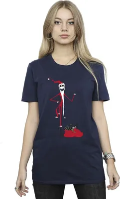 Produktbild von The Nightmare Before Christmas - T-Shirt für Damen BI41658 (XL) (Marineblau)