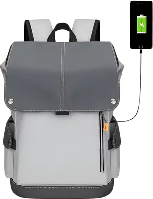 Productafbeelding van CarryQuest® - Rugzak met USB-oplaadpoort, 35 liter, lichtgrijs