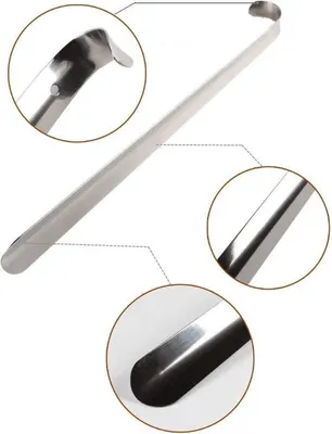 Produktbild von CHPN - Schuhanzieher - Schwarz - Schuhanziehhilfe - 30CM - Schuhanzieher aus Edelstahl - Einstiegshilfe - Schuheinstiegshilfe - Schuhzubehör