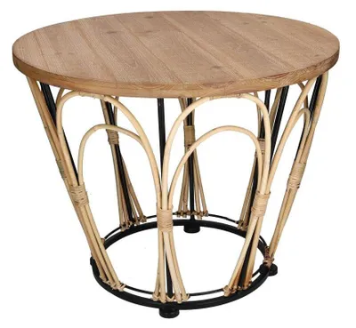 Immagine prodotto di Tavolino Rotondo Ø50,5xh42 cm in Legno Noce