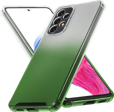 Produktbild von Conie Farbverlauf Schutzhülle für Samsung Galaxy A53 5G Silikon Case Kamera Schutz Cover Hülle in Grün matt