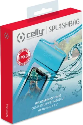 Produktbild von Celly SPLASHBAG19LB, Mantelhülle, Jede Marke, 16,5 cm (6.5"), Blau