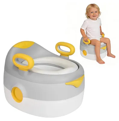Immagine prodotto di Seggiolino per bambini - Riduttore per toilette - Cuscino con sgabello per bambini di 1-6 anni, ideale per l'uso domestico